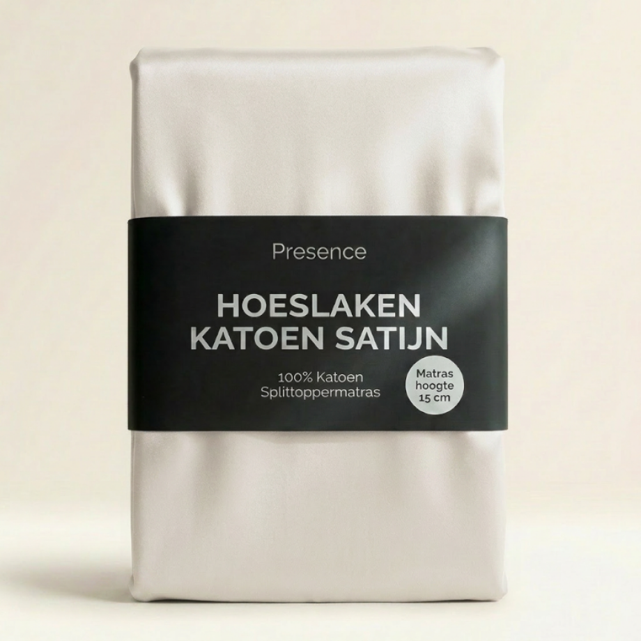 Splittopper Hoeslaken - Katoen Satijn - Crème - 180x210cm - Crème - Presence - Dekbed-Discounter.nl Splittopper Hoeslaken - Katoen Satijn - Crème - 180x210cm - Crème - Presence - Dekbed-Discounter.nl afbeelding