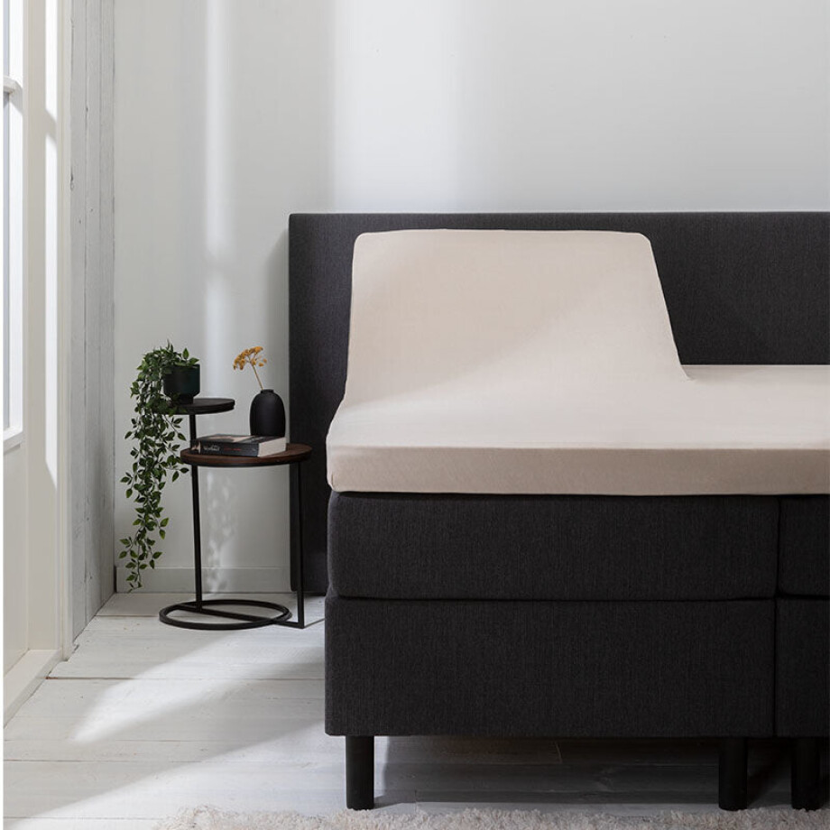 Splittopper Hoeslaken - Luna Stretch - 2-PACK - 140x200cm - Zand - Luna Bedding - Dekbed-Discounter.nl Splittopper Hoeslaken - Luna Stretch - 2-PACK - 140x200cm - Zand - Luna Bedding - Dekbed-Discounter.nl afbeelding