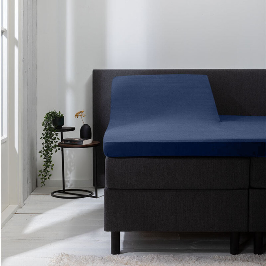 Splittopper Hoeslaken - Luna Stretch - 2-PACK - Navy - 140x200cm - Blauw - Luna Bedding - Dekbed-Discounter.nl Splittopper Hoeslaken - Luna Stretch - 2-PACK - Navy - 140x200cm - Blauw - Luna Bedding - Dekbed-Discounter.nl afbeelding