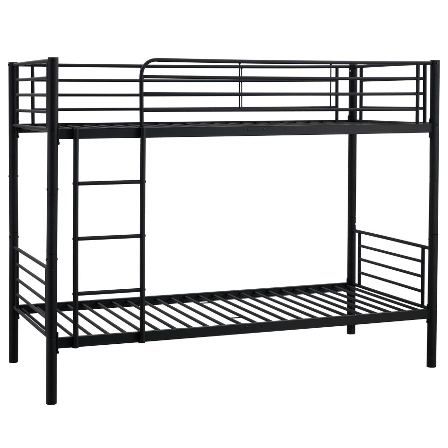 Stapelbed Bunky 90x200 cm zwart metaal Stapelbed Bunky 90x200 cm zwart metaal afbeelding 1