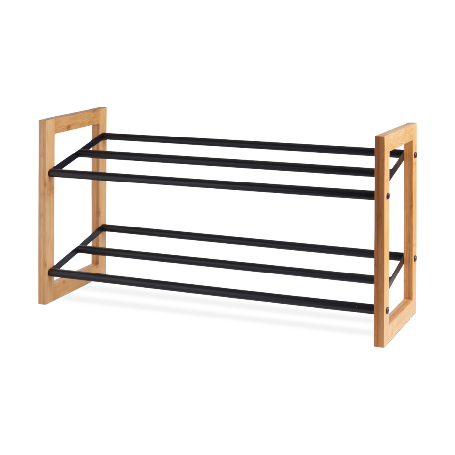 Sten houten schoenenrek bamboe - 65.5 x 23 cm Sten houten schoenenrek bamboe - 65.5 x 23 cm afbeelding 1