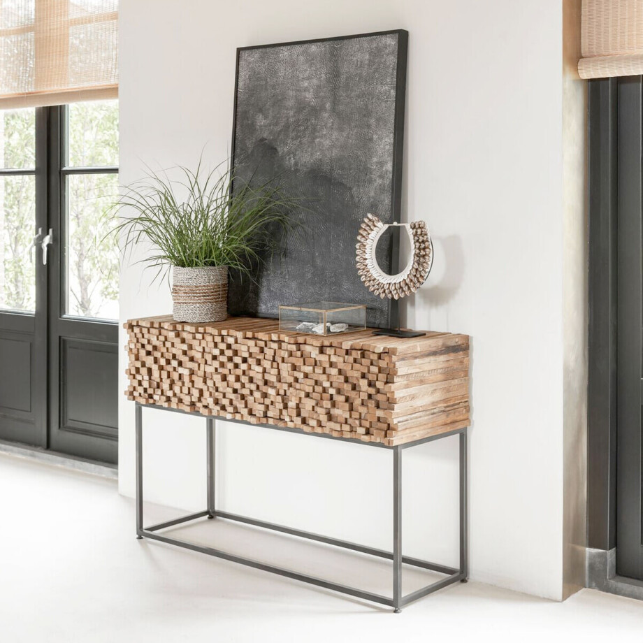 MUST Living Dressoir 'Sticks' Teakhout, 125 x 80cm MUST Living Dressoir 'Sticks' Teakhout, 125 x 80cm afbeelding