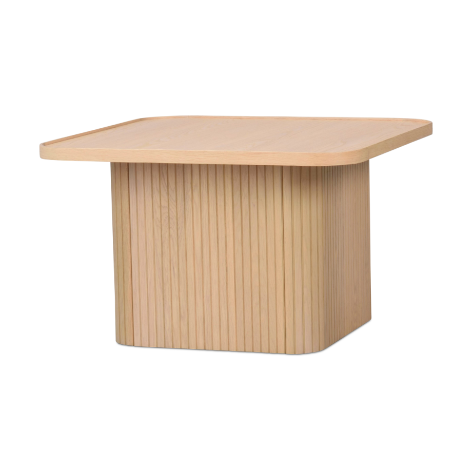 Sullivan houten bijzettafel whitewash - 60 x 60 cm Sullivan houten bijzettafel whitewash - 60 x 60 cm afbeelding 1