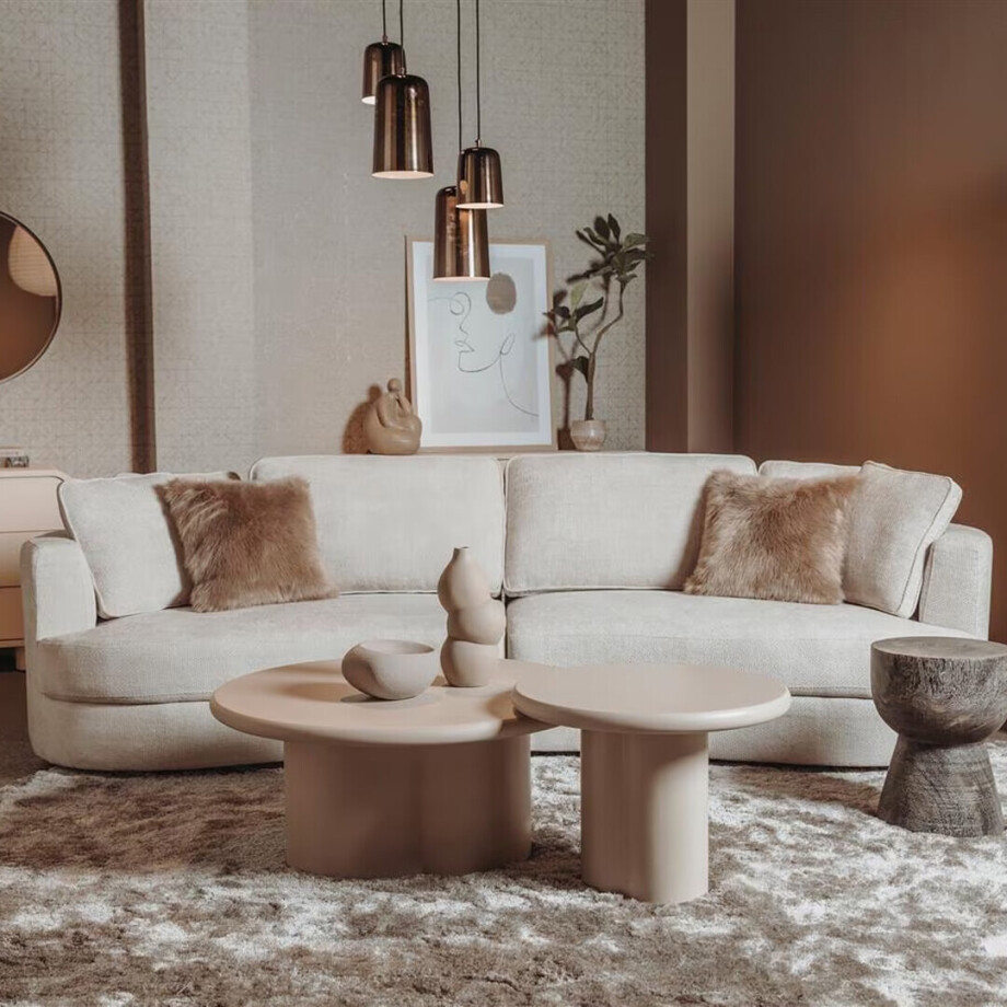 Tower Living Organische 3-zits Bank 'Sunderland' kleur Ivory afbeelding 1