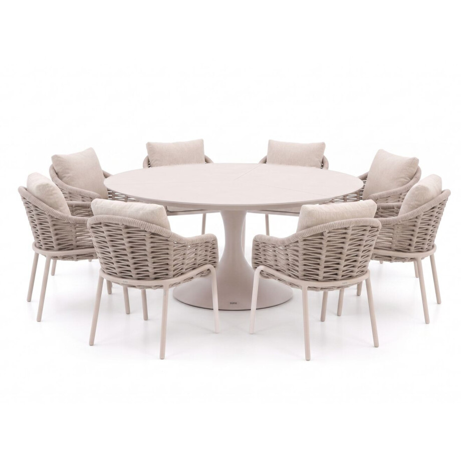 SUNS Casto/Nova ø170cm dining tuinset 9-delig - Laagste prijsgarantie! afbeelding 1