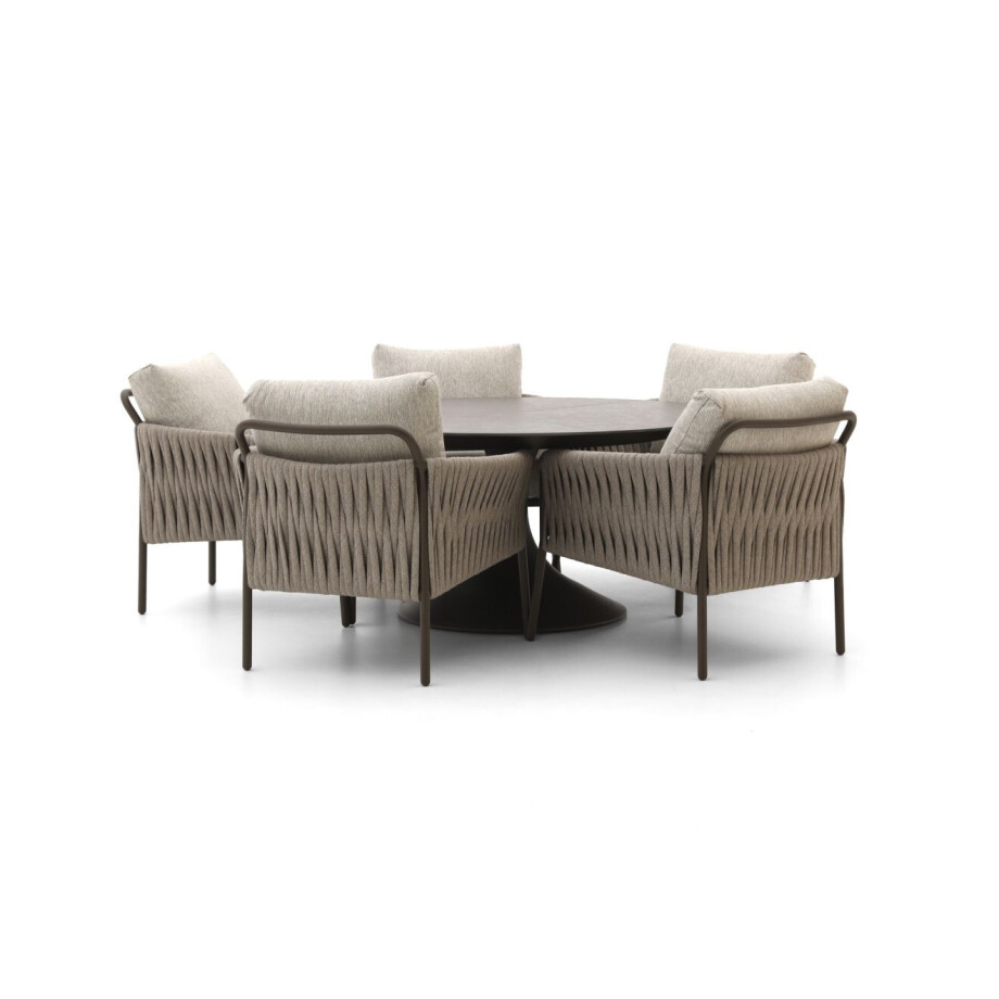 SUNS Fiave/Nova ø150cm low dining tuinset 6-delig - Laagste prijsgarantie! SUNS Fiave/Nova ø150cm low dining tuinset 6-delig - Laagste prijsgarantie! afbeelding 1