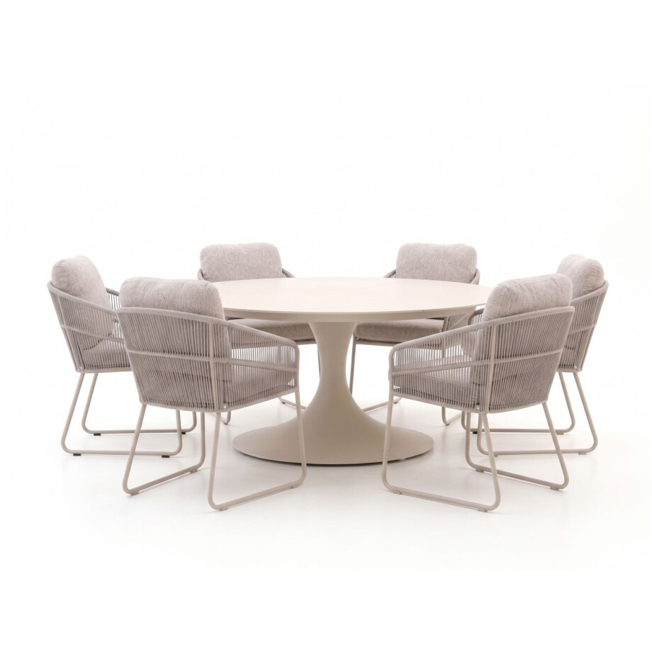 SUNS Noli/Nova ø150cm dining tuinset 7-delig - Laagste prijsgarantie! afbeelding 1