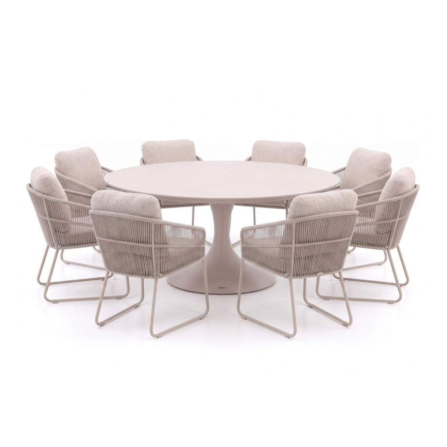 SUNS Noli/Nova ø170cm dining tuinset 9-delig - Laagste prijsgarantie! afbeelding 1