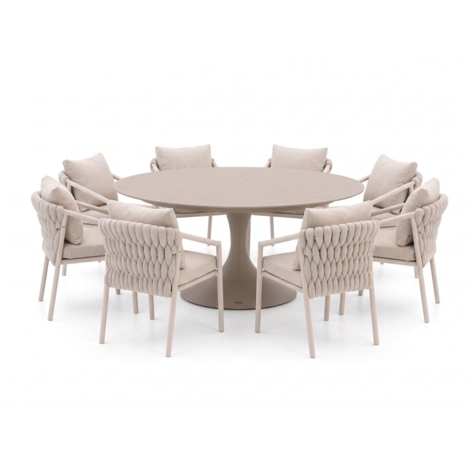 SUNS Sato/Nova ø170cm dining tuinset 9-delig - Laagste prijsgarantie! afbeelding 1