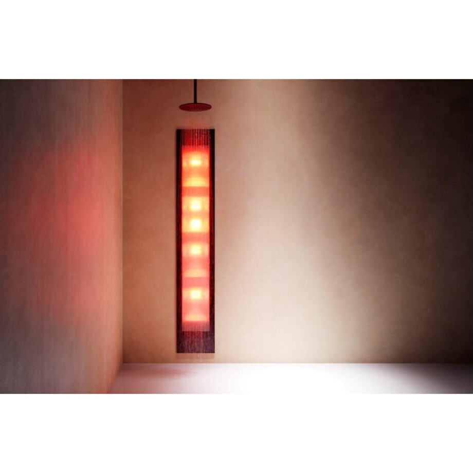 Sunshower Deluxe Black - 32x187x16cm - UV- en infrarood - inbouw - full body - 2000watt - aluminium zwart 80016 afbeelding 1
