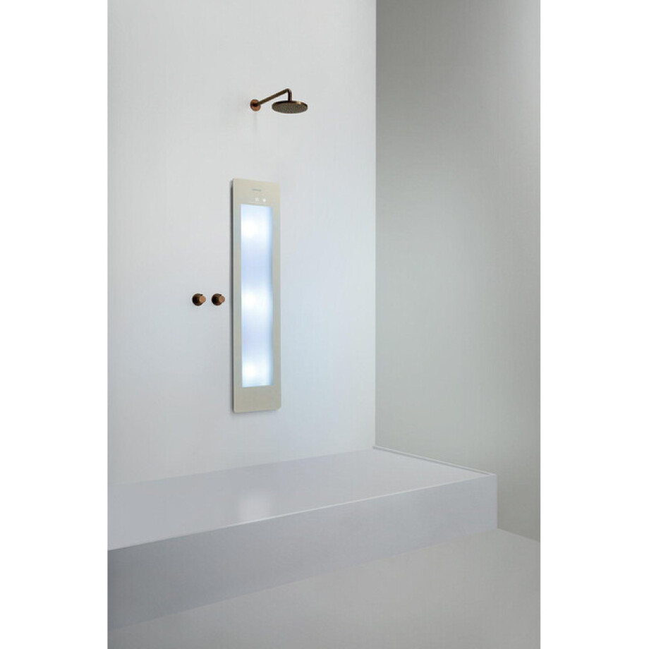 Sunshower Round Medium Plus infrarood + UV licht inbouw 140x33x10cm Sand White M0600-M0106 Sunshower Round Medium Plus infrarood + UV licht inbouw 140x33x10cm Sand White M0600-M0106 afbeelding 1