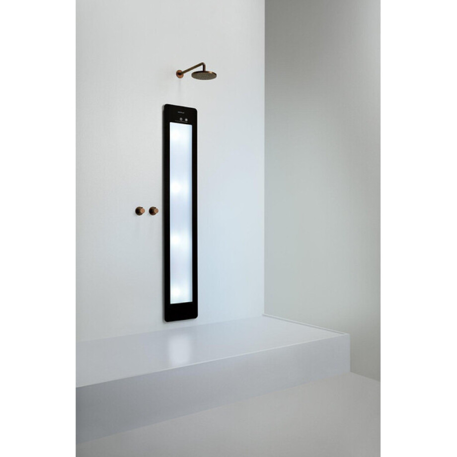 Sunshower Round Plus L infrarood + UV licht inbouw 185x33x10cm full body Black L0600-L0102 afbeelding 1