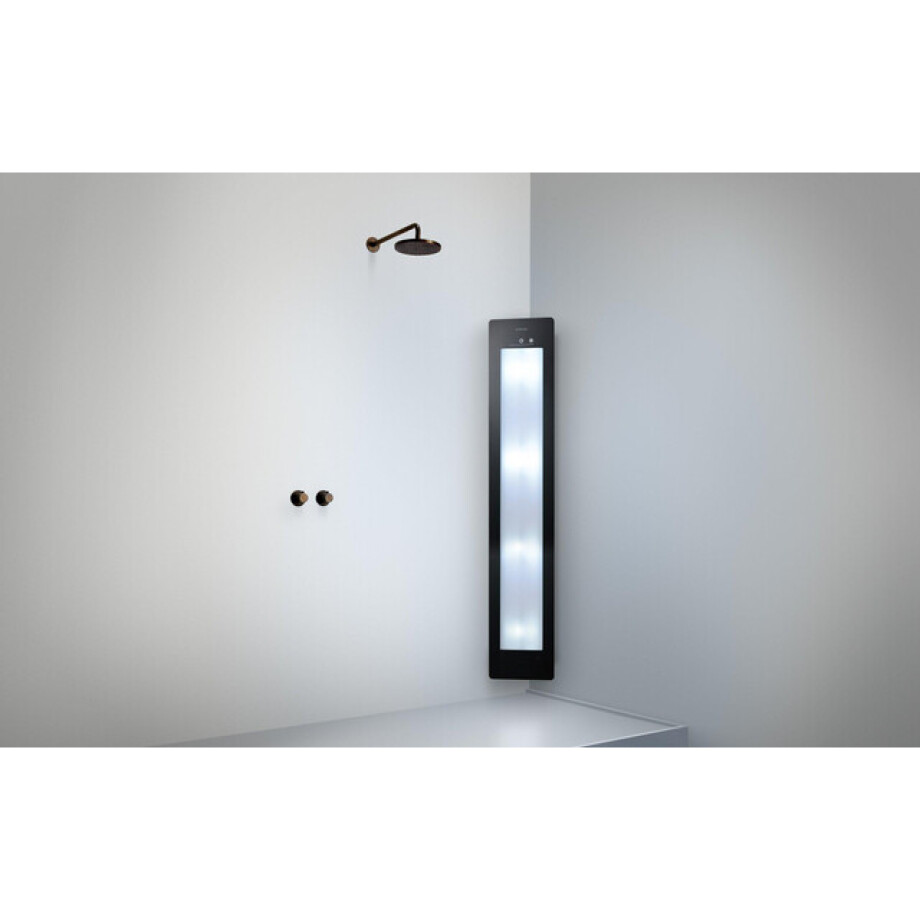 Sunshower Round Plus L infrarood + UV licht opbouw incl. installatieset hoek 185x33x25cm full body Black L0600-L0102-SML0800 afbeelding 1