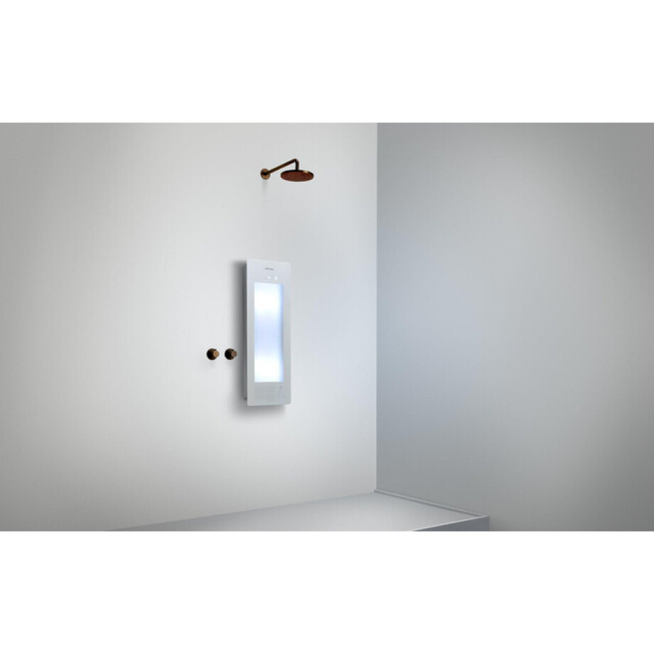 Sunshower Round Small Plus infrarood en UV licht opbouw incl. wandbeugel 95x33x12cm White S0600-S0101-SML0700 afbeelding 1