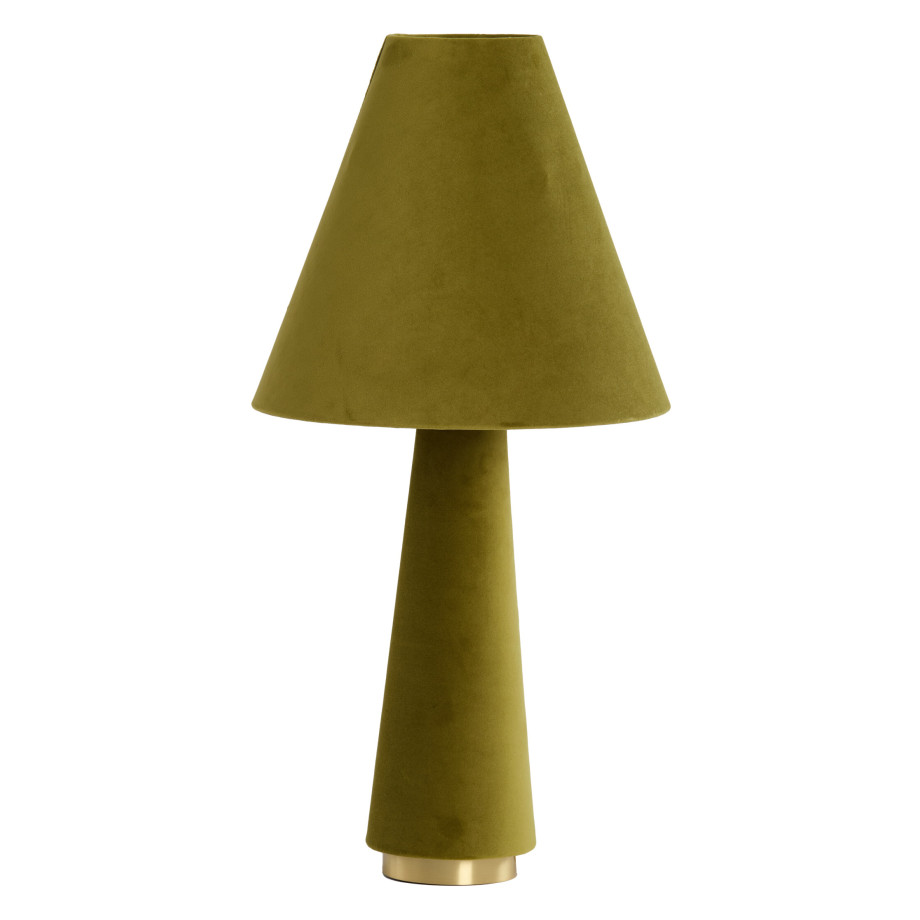 Light & Living Tafellamp 'Devia' Velvet, kleur Groen afbeelding 1