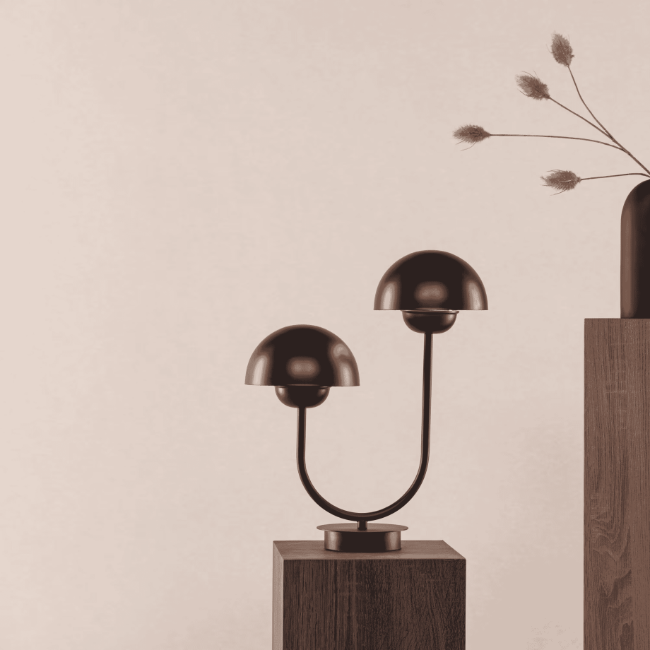 Nohr Tafellamp 'Lakitha' 2-lamps, kleur Zwart Nohr Tafellamp 'Lakitha' 2-lamps, kleur Zwart afbeelding 1