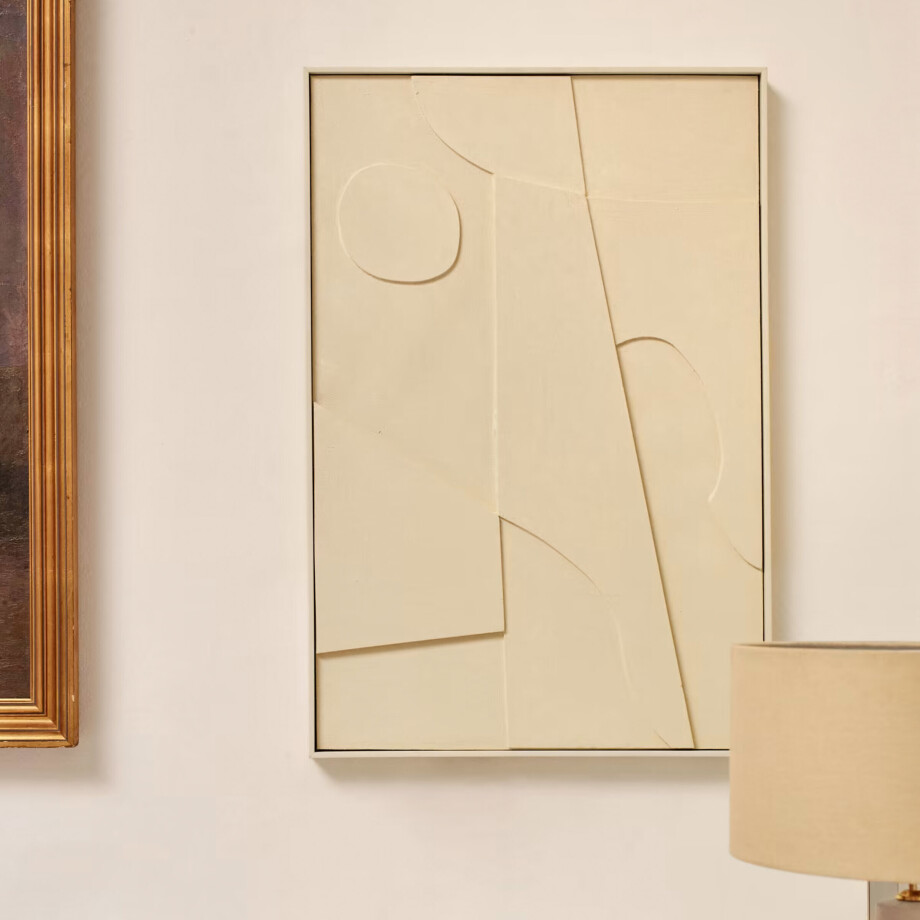 Kave Home Schilderij 'Talin' 60 x 90cm, kleur Beige Kave Home Schilderij 'Talin' 60 x 90cm, kleur Beige afbeelding 1