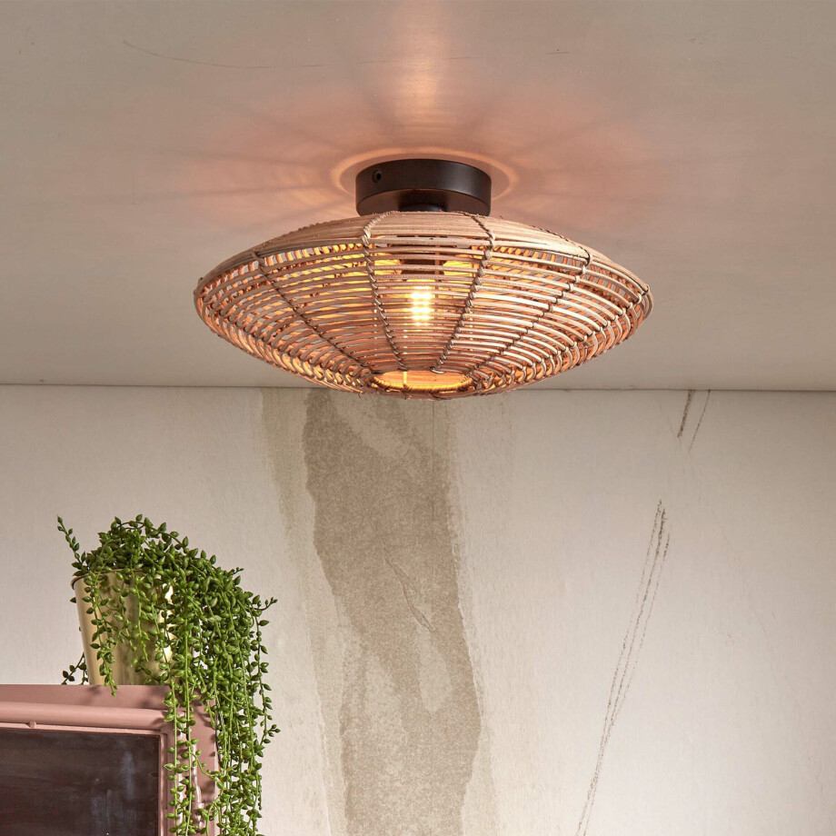 GOOD&MOJO Plafondlamp 'Tanami' Rotan, 40cm, kleur Naturel GOOD&MOJO Plafondlamp 'Tanami' Rotan, 40cm, kleur Naturel afbeelding 1