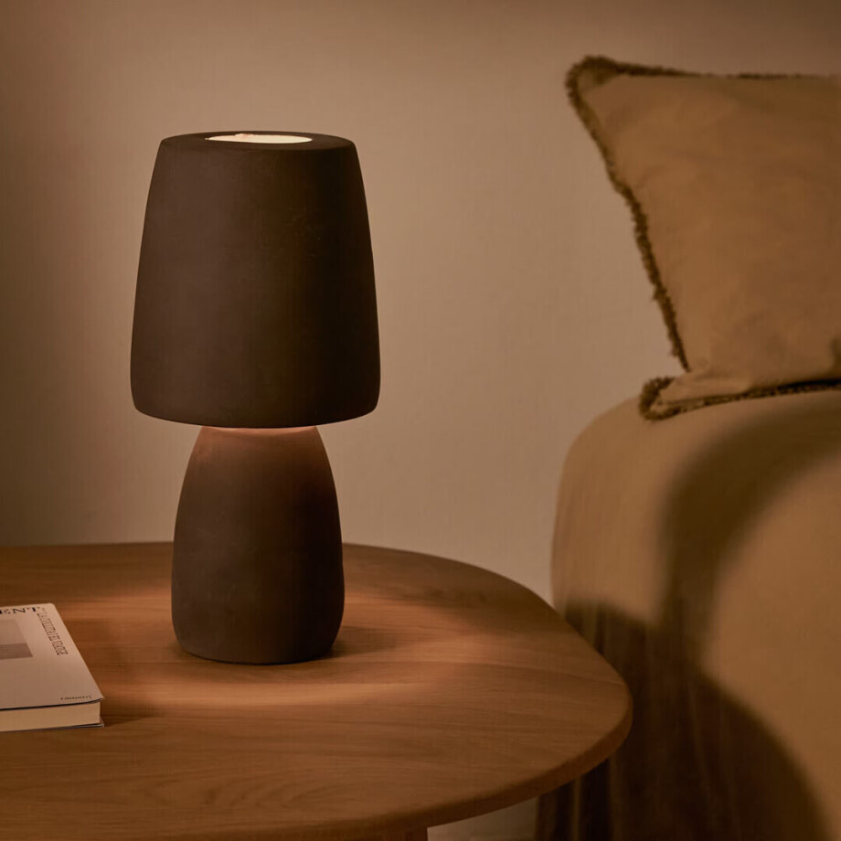 Kave Home Tafellamp 'Tandy' Terracotta, 30cm afbeelding 1