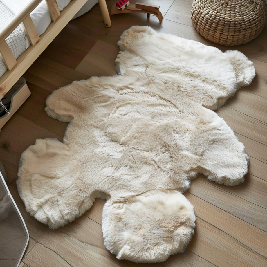 Kinder Vloerkleed Comfy Teddy - Crème 115x80cm - Polypropyleen - Dekbed-Discounter.nl Kinder Vloerkleed Comfy Teddy - Crème 115x80cm - Polypropyleen - Dekbed-Discounter.nl afbeelding 1