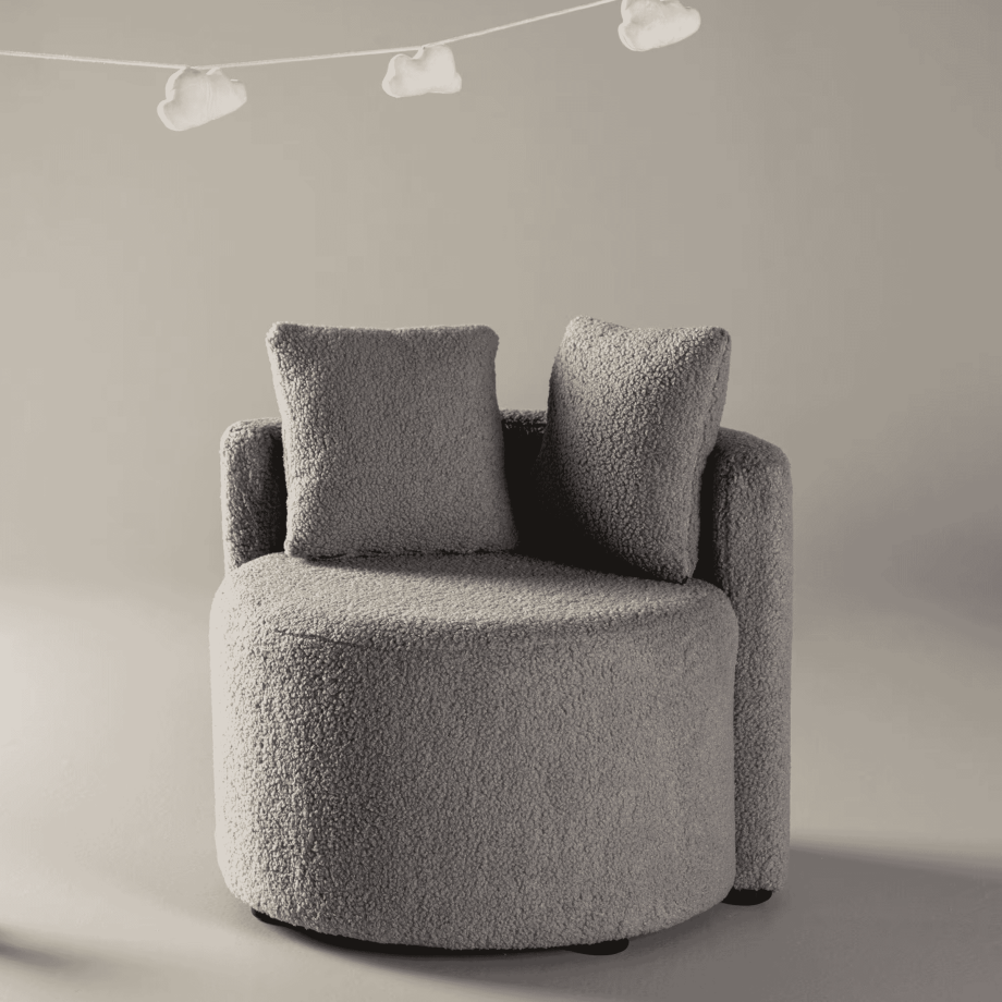 Nohr Kinderstoel 'Keeli' Teddy, kleur Grijs afbeelding 1