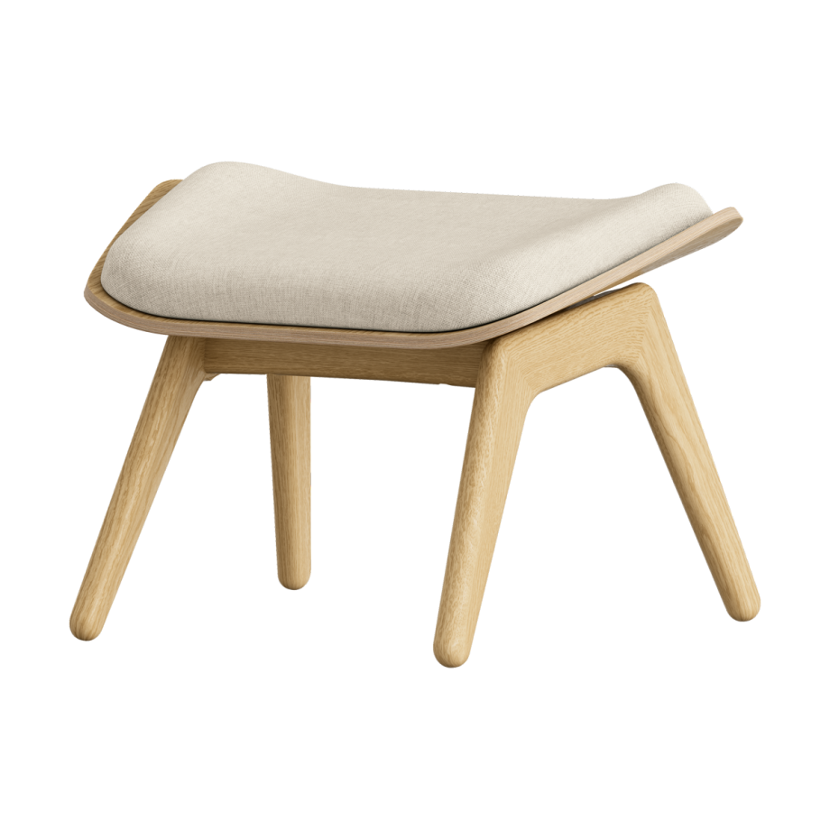 The Reader Ottoman houten voetenbank - White sands The Reader Ottoman houten voetenbank - White sands afbeelding 1