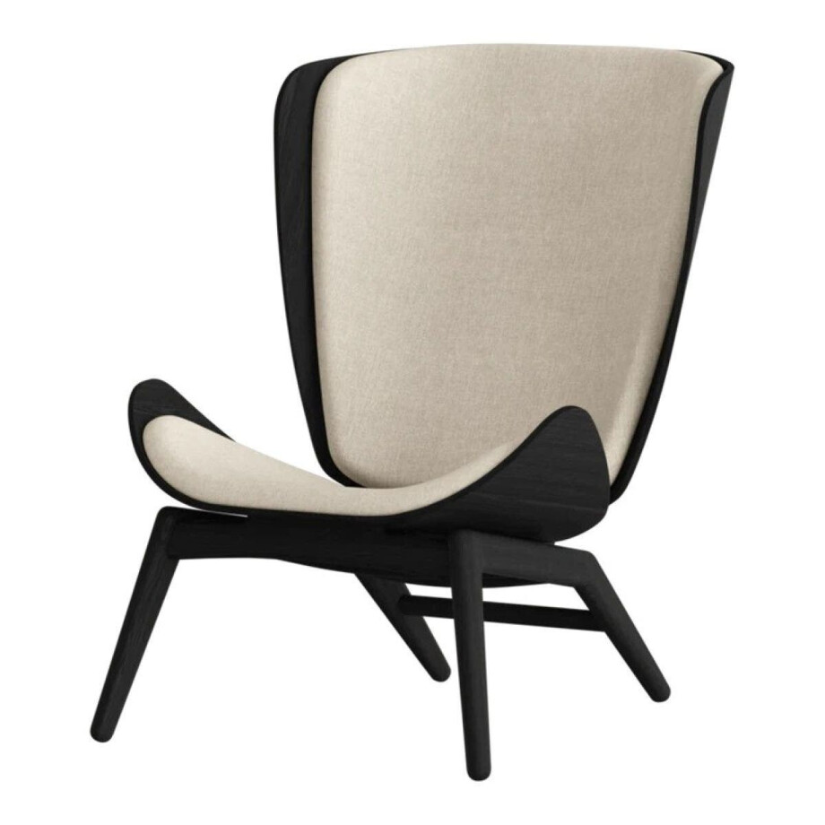 The Reader zwart houten fauteuil white sands afbeelding 1