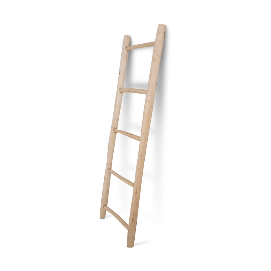 Thea teak houten ladder - 150 x 50 cm afbeelding 1