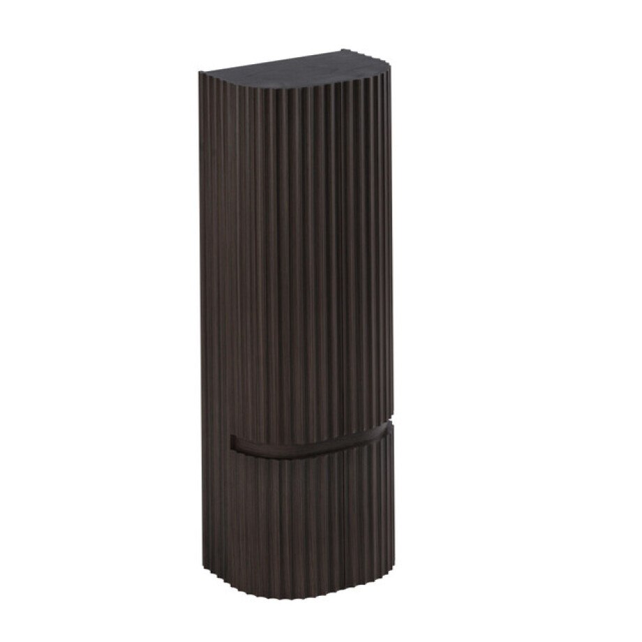 Thebalux Epoque Hoge Kast - 60x40x165cm - 2x ronde deur links - 2x ronde deur rechts - opliggend - Fineer Chocolate HKE60C afbeelding 1