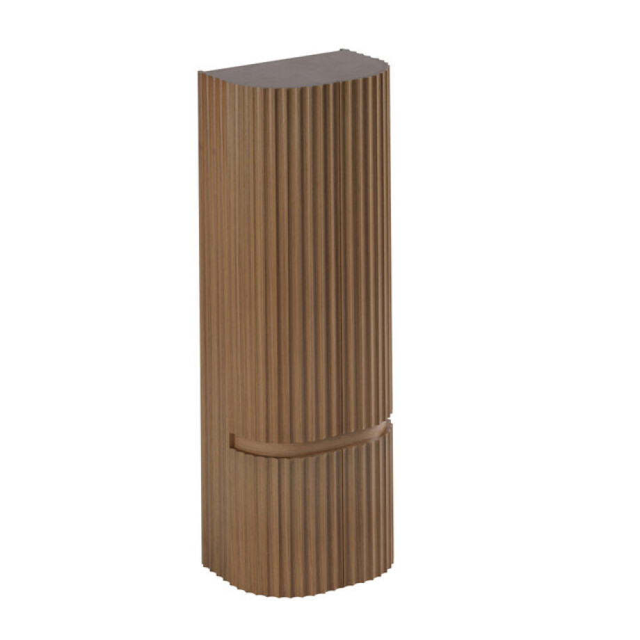 Thebalux Epoque Hoge Kast - 60x40x165cm - 2x ronde deur links - 2x ronde deur rechts - opliggend - Fineer Roquebrun HKE60R afbeelding 1