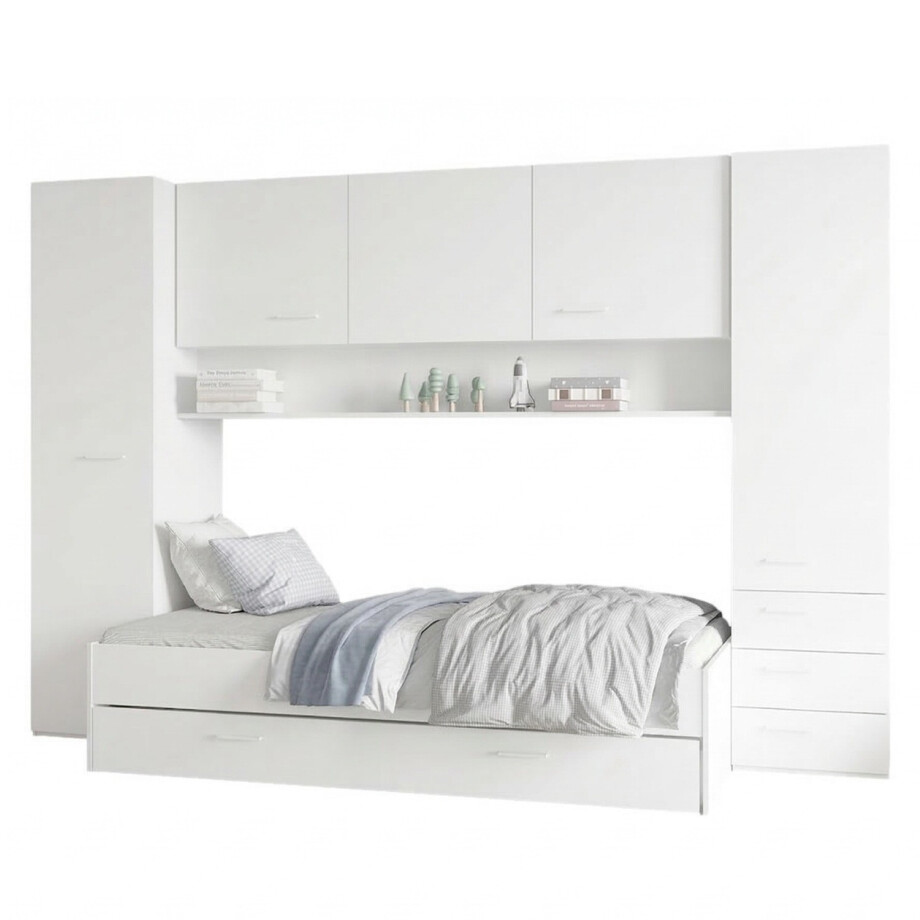 Tidy overbed - eenpersoonsbed met opbergruimte - wit Tidy overbed - eenpersoonsbed met opbergruimte - wit afbeelding 1