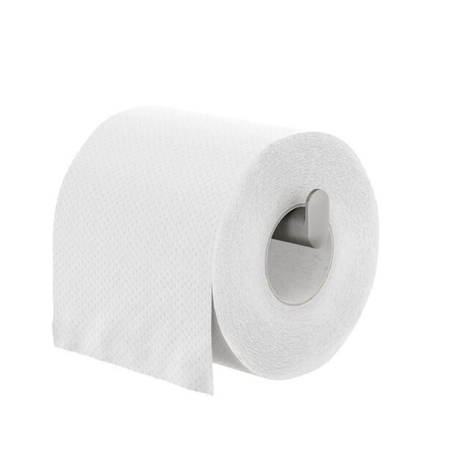 Tiger Cooper Toiletrolhouder - zonder klep - met L-vorm - geborsteld RVS/zwart 800222 afbeelding 1
