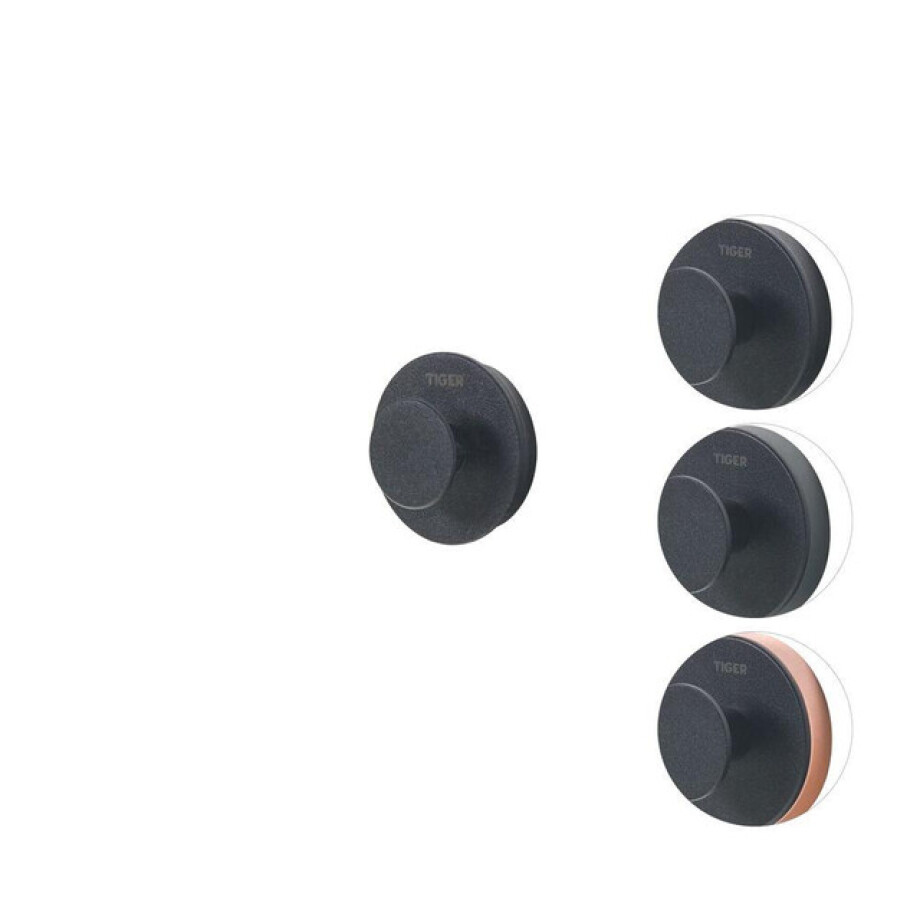 Tiger Urban Haak klein Zwart 3.5x3.5x1.8cm 1317030746 Tiger Urban Haak klein Zwart 3.5x3.5x1.8cm 1317030746 afbeelding 1