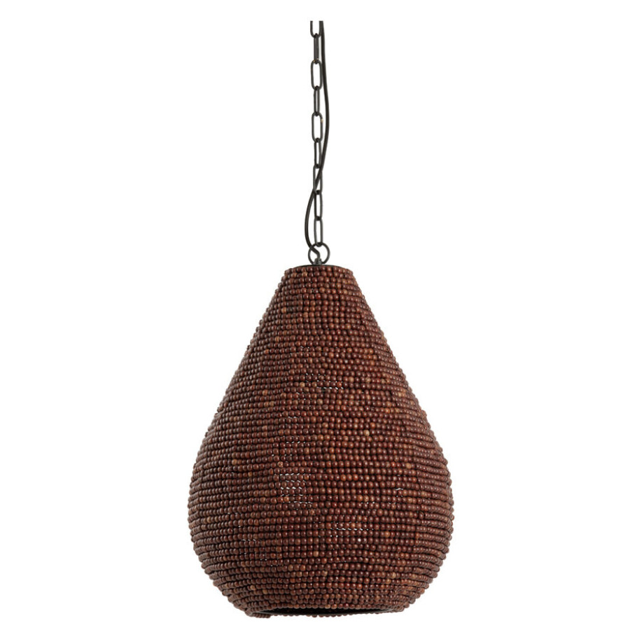 Light & Living Hanglamp 'Kabinda' Kralen, 40cm, kleur Donkerbruin afbeelding 1