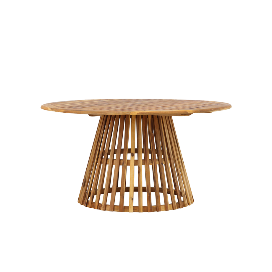 Tobias houten tuintafel naturel - Ø 150 cm Tobias houten tuintafel naturel - Ø 150 cm afbeelding 1