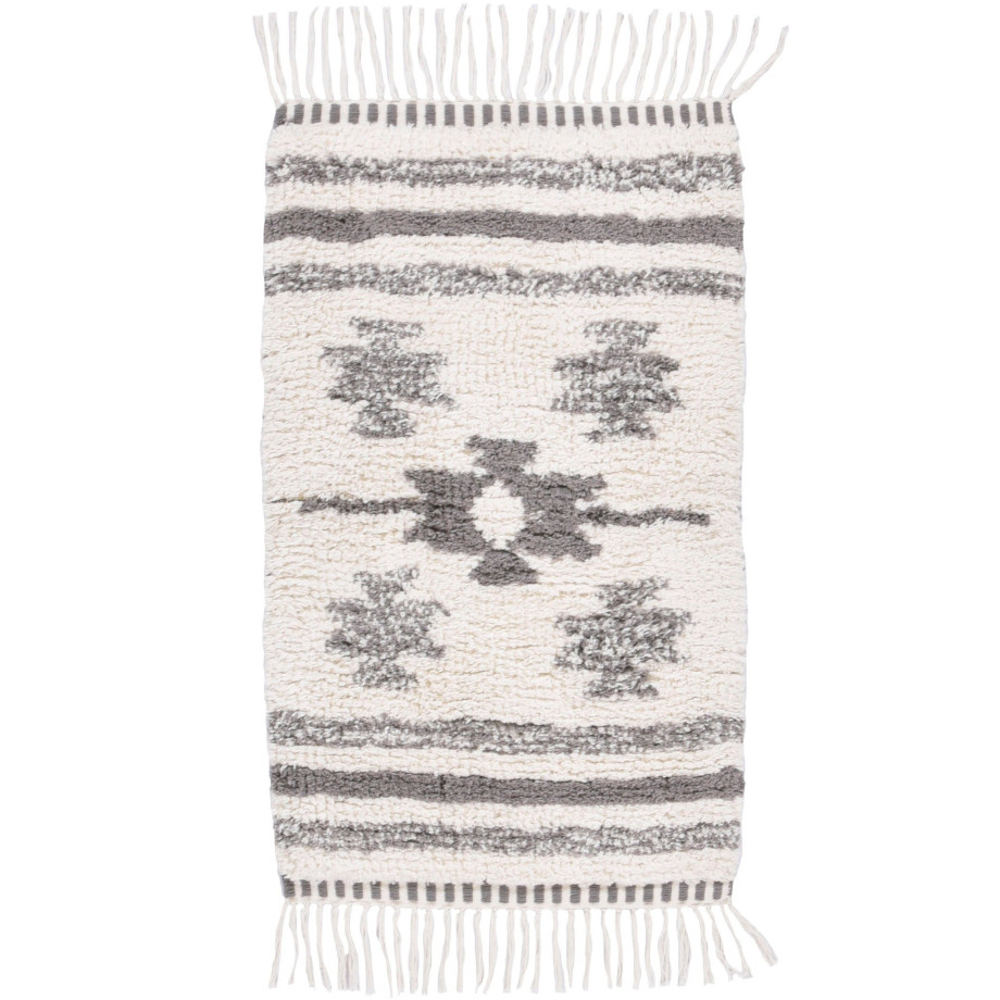 TOM TAILOR HOME Badmat Ethno Bath Badmat, Berber-look, met franjes, 100% katoen (1 stuk) afbeelding 1