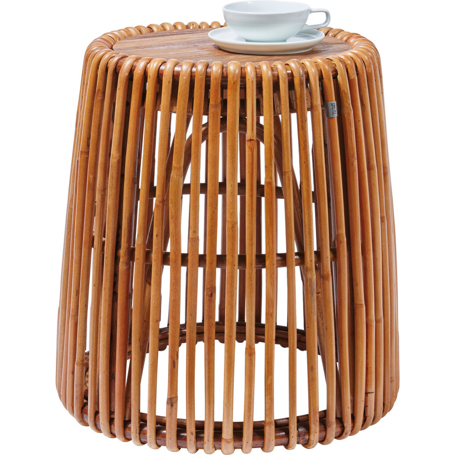 TOM TAILOR HOME Bijzettafel T-RATTAN SIDE TABLE HIGH hoge bijzettafel van rotan met plaat van gerecyclede teakhout afbeelding 1