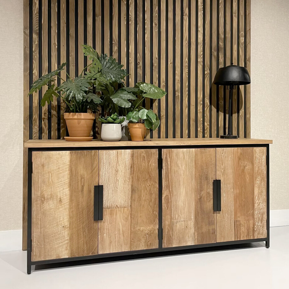 Livingfurn Dressoir 'Tomar' Teakhout, 185cm afbeelding 