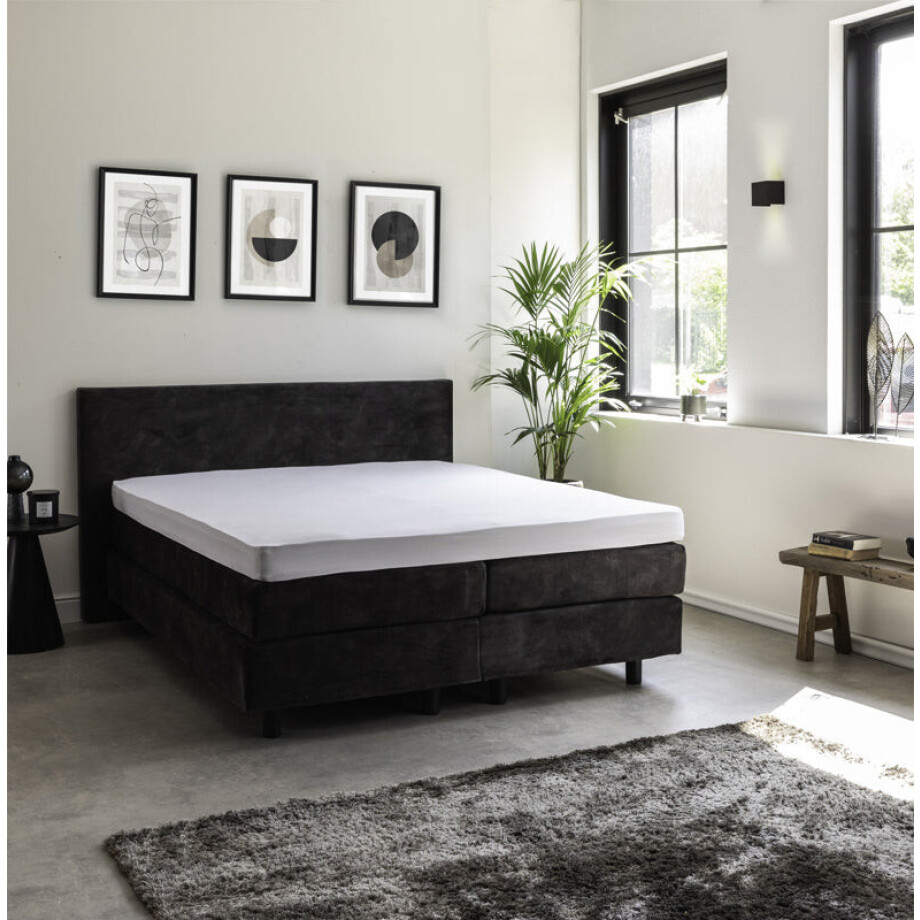 Topper Hoeslaken Egyptisch Katoen Stretch 190x200 Cm Wit Zacht & Verkoelend Presence - Dekbed-Discounter.nl afbeelding 