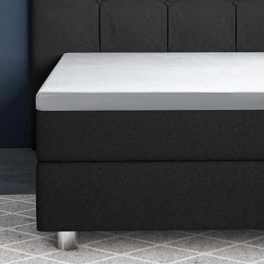 Topper Hoeslaken - Satijn - 160x220cm - Taupe - Primaviera Deluxe - Dekbed-Discounter.nl Topper Hoeslaken - Satijn - 160x220cm - Taupe - Primaviera Deluxe - Dekbed-Discounter.nl afbeelding