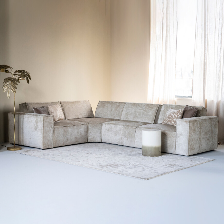 SEVN Hoekbank 'Tori' Links, 330cm, kleur Beige afbeelding 1