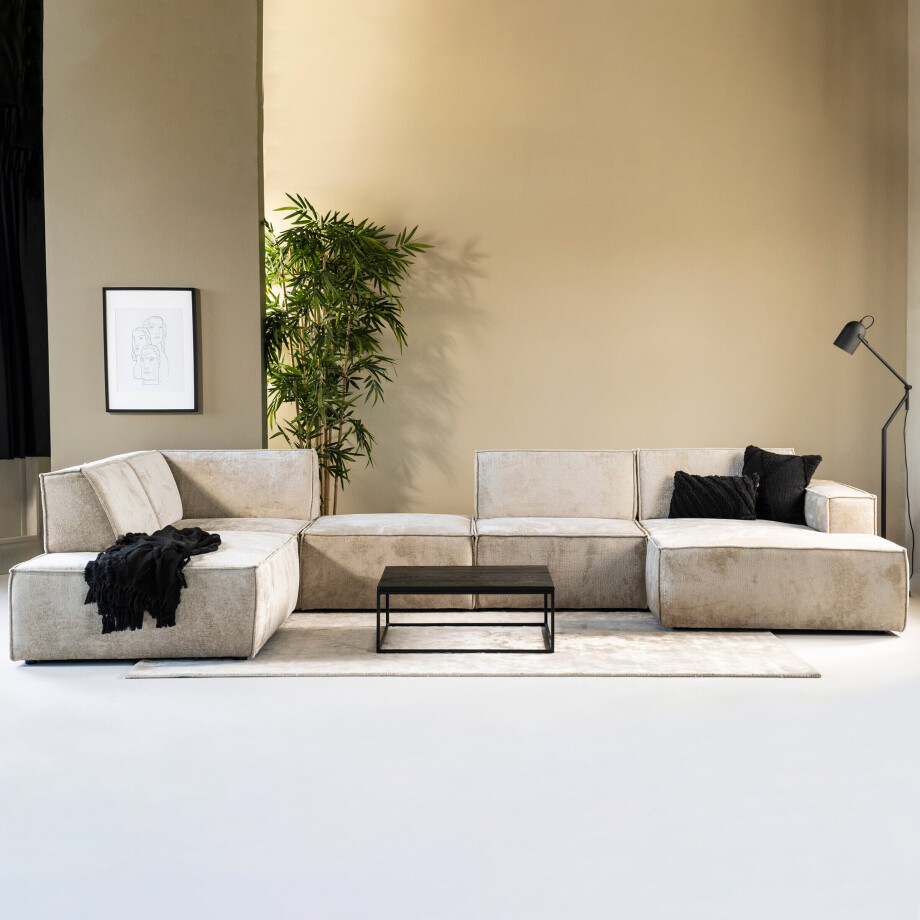 SEVN Hoekbank 'Tori' Links, 404cm, kleur Beige SEVN Hoekbank 'Tori' Links, 404cm, kleur Beige afbeelding 1