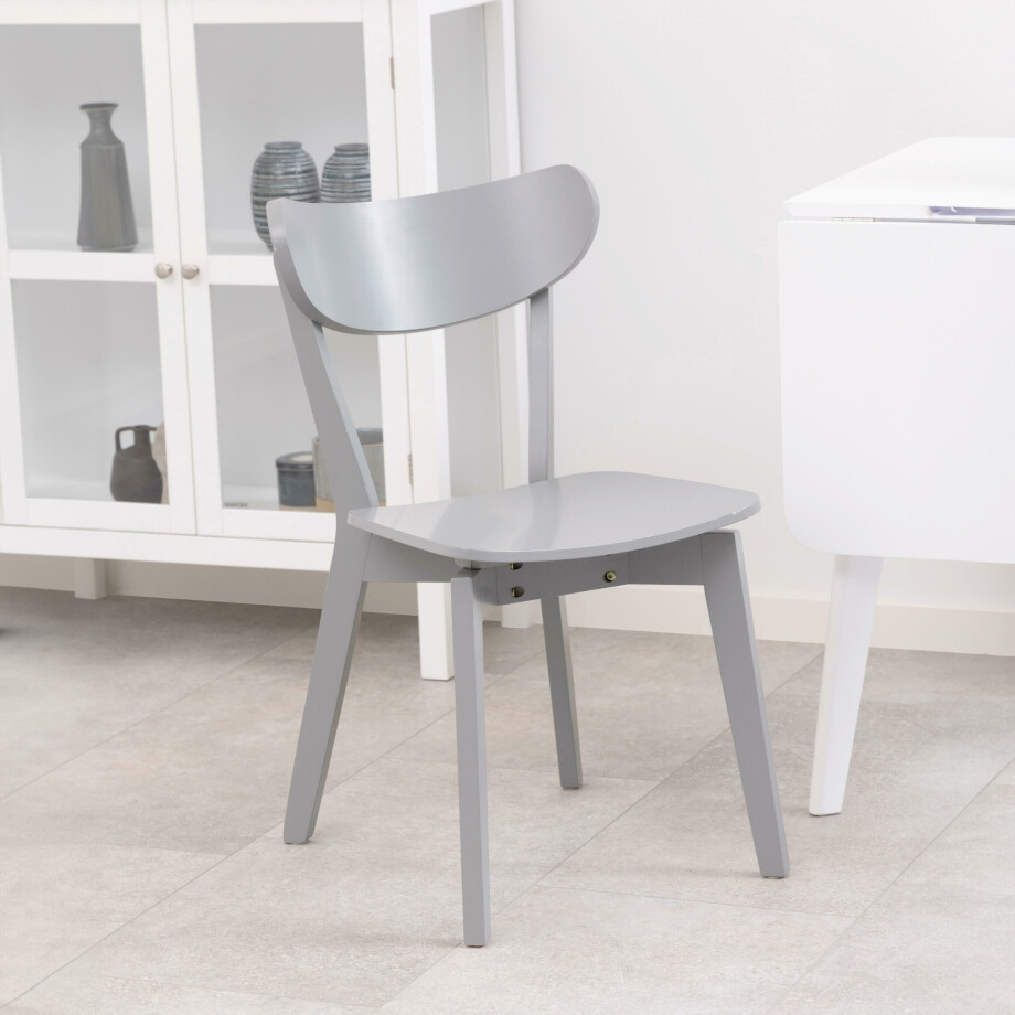 Bendt Houten Eetkamerstoel 'Torkil' kleur Grijs Bendt Houten Eetkamerstoel 'Torkil' kleur Grijs afbeelding 1