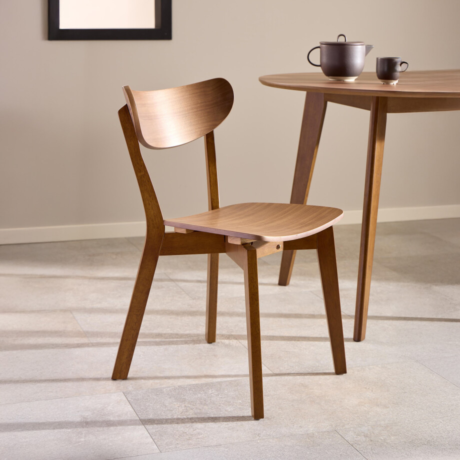 Bendt Eetkamerstoel 'Torkil' Walnoot, kleur Bruin afbeelding 1