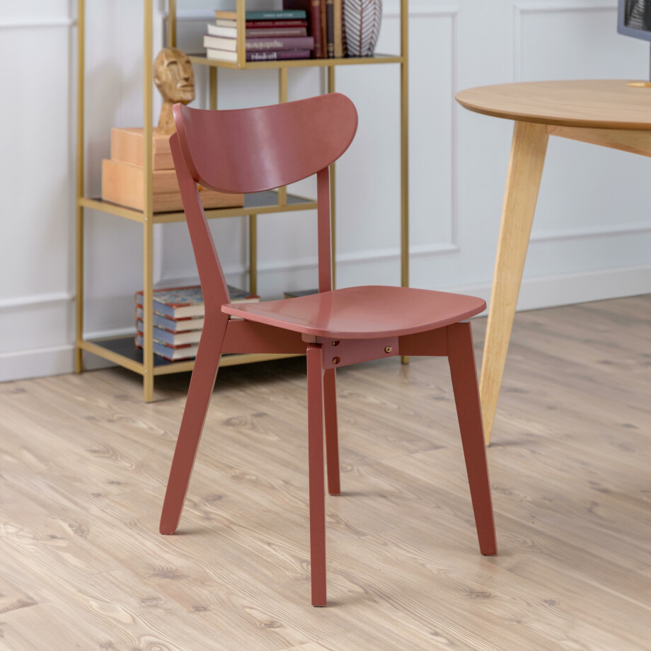 Bendt Houten Eetkamerstoel 'Torkil' kleur Terracotta Bendt Houten Eetkamerstoel 'Torkil' kleur Terracotta afbeelding 1