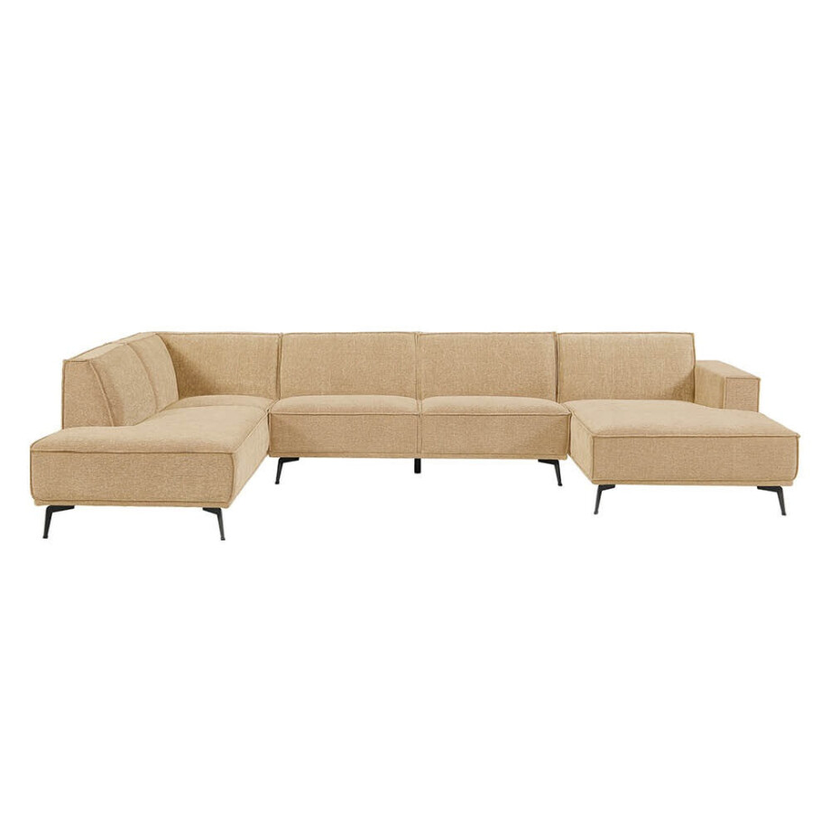 Tower Living 2,5-zits Hoekbank 'Leeds' Lounge rechts, kleur Beige afbeelding 1