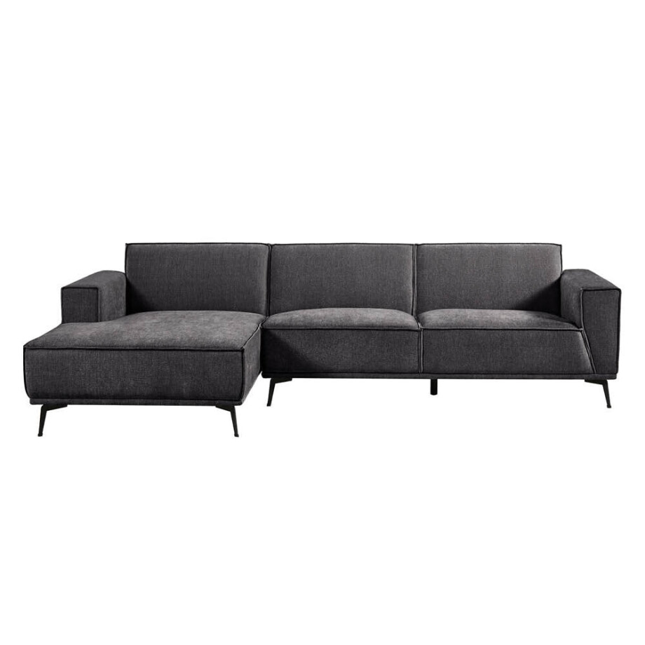 Tower Living 2,5-zits Loungebank 'Leeds' Links, kleur Black Blue afbeelding 1