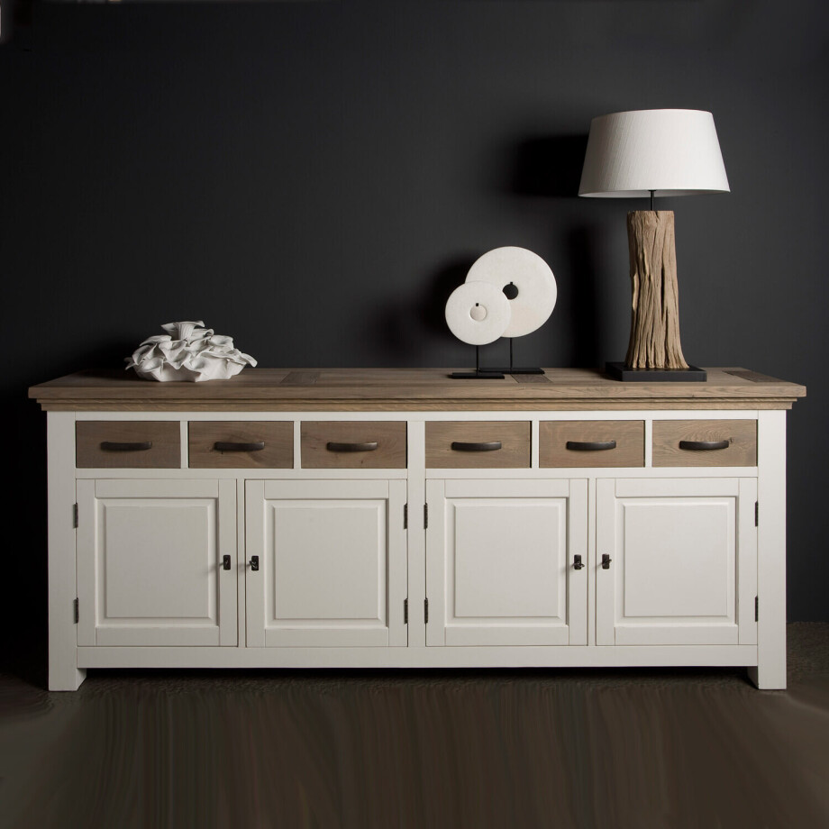Tower Living Dressoir 'Parma' 220 cm, kleur wit afbeelding 1