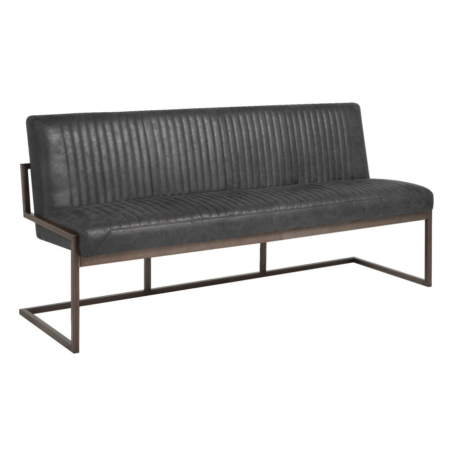 Tower Living Eetkamerbank 'Ferro' 185cm, kleur antraciet Tower Living Eetkamerbank 'Ferro' 185cm, kleur antraciet afbeelding 1