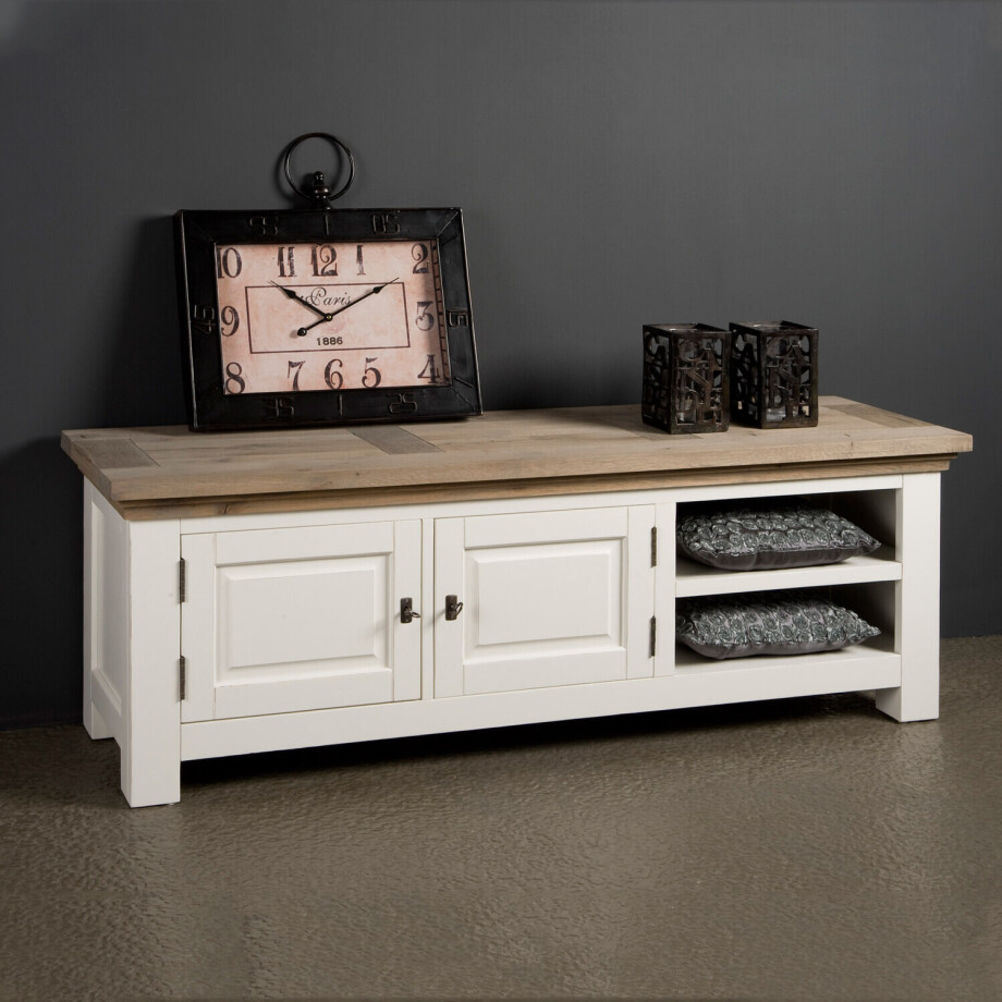 Tower Living TV-meubel 'Parma' 160 cm, kleur wit Tower Living TV-meubel 'Parma' 160 cm, kleur wit afbeelding 1